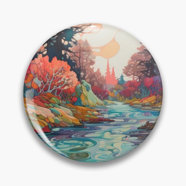 Item preview, Pink Patterns in Waters and Skies designed and sold by ImaginationbyAI.