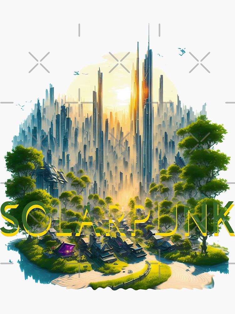 Solarpunk  City, Fantasy landscape, Eco city