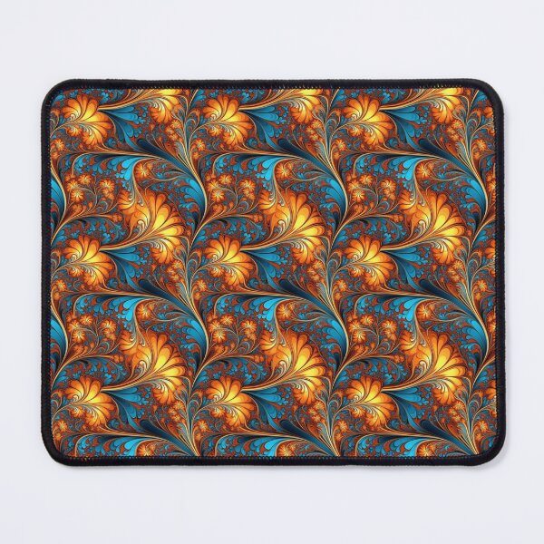 Item preview, Orange and Blue Fractal - tile designed and sold by Cizzit.