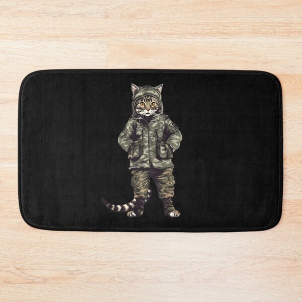 Item preview, Cat in military outfit designed and sold by hamishby.