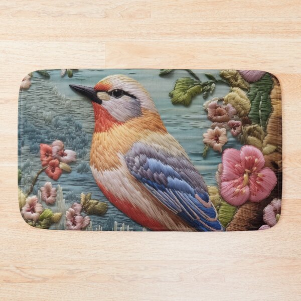 Item preview, Embroidery art flower and bird pattern poster 17 designed and sold by UnaWu533.
