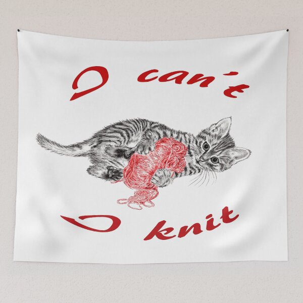 Item preview, Chaton à la pelota - graphite and red colored version, text in english designed and sold by SylvieG18.