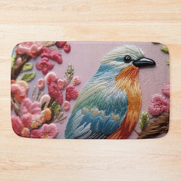 Item preview, Embroidery art flower and bird pattern poster 18 designed and sold by UnaWu533.