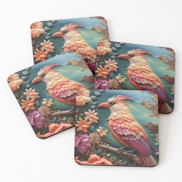 Item preview, Embroidery art flower and bird pattern poster 19 designed and sold by UnaWu533.