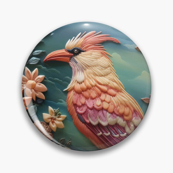 Item preview, Embroidery art flower and bird pattern poster 19 designed and sold by UnaWu533.
