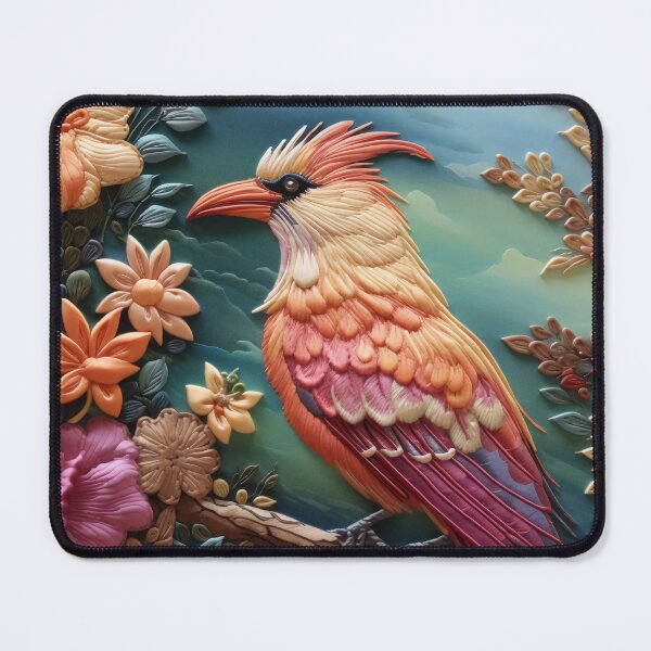 Item preview, Embroidery art flower and bird pattern poster 19 designed and sold by UnaWu533.