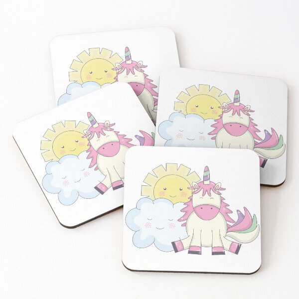 Item preview, cute adorable unicorn clouds sun kawaii designed and sold by esycrazy.