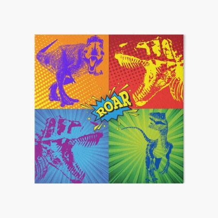 Artikel-Vorschau von Dino Pop Art - T Rex und Velociraptor, designt und verkauft von DazArtDesigns.
