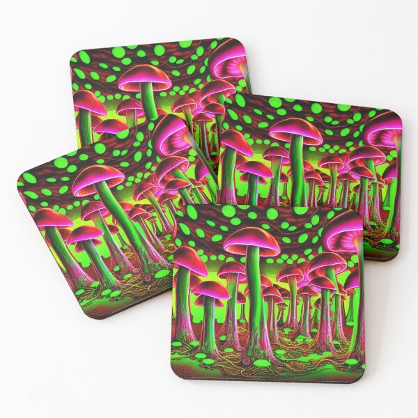 Item preview, Fantasy Neon Core Mushroom Forest designed and sold by LuminoArt.