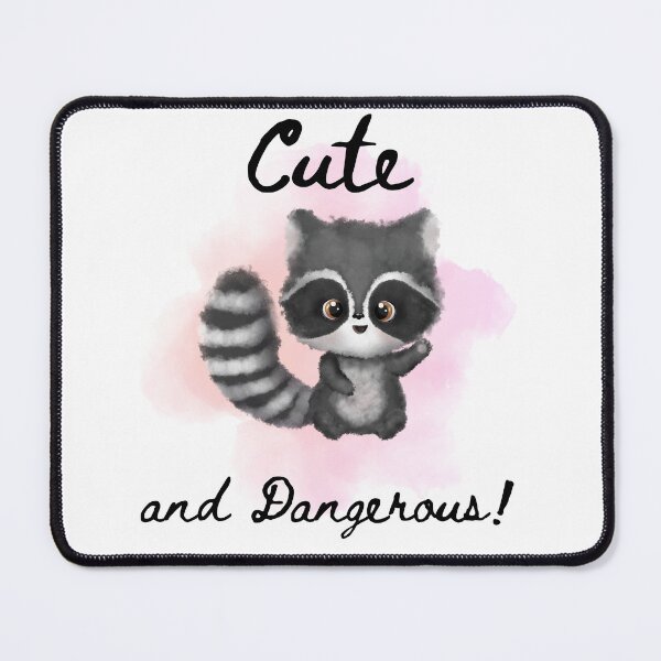 Item preview, Cute waving baby raccoon with pink background designed and sold by Strictly McCracken.
