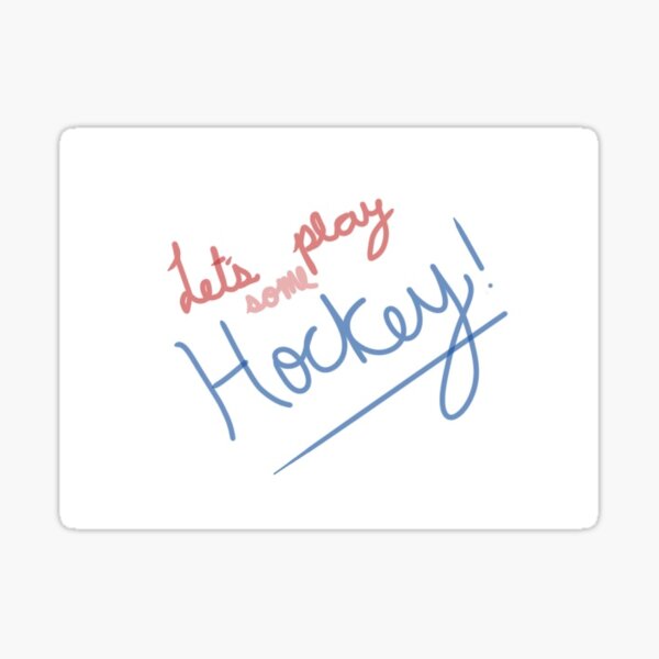 Jouons au hockey Sticker