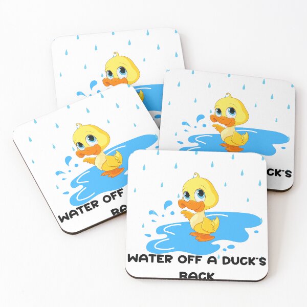 Item preview, Cute baby duck in a pond on a rainy day with cute quote designed and sold by Strictly McCracken.