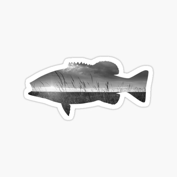 Landscape Fish Silhouette Sticker