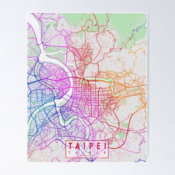 Item preview, Taipei City Map of Taiwan - Colorful designed and sold by deMAP.