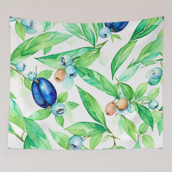 Item preview, Watercolor olives and green leaves pattern. Summer vibe designed and sold by DO-artbyDeliaO.