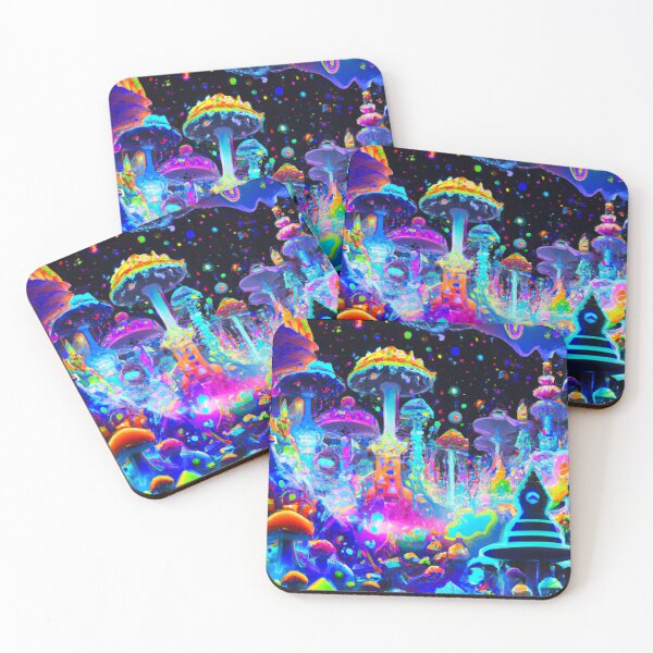 Item preview, Fantasy Mushroom City Neon Core designed and sold by LuminoArt.