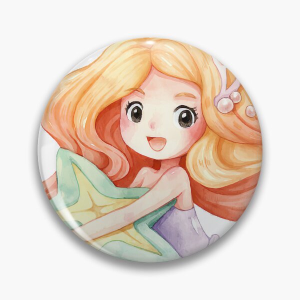 Item preview, A cute lovely little mermaid with her seastar designed and sold by SceneryStudio.
