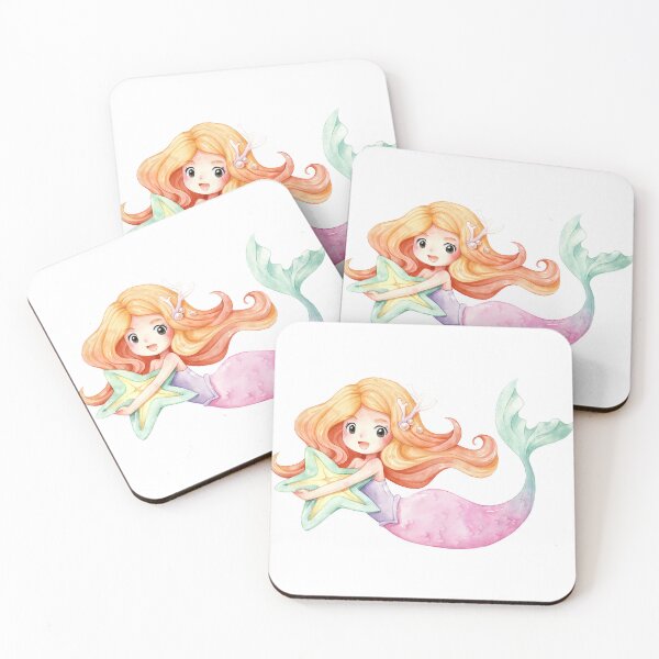 Item preview, A cute lovely little mermaid with her seastar designed and sold by SceneryStudio.