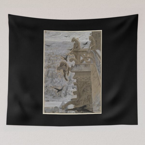 Item preview, Notre-Dame de Paris (c. 1881) drawing in high resolution by Luc-Olivier Merson. designed and sold by Earth Nature Creations.