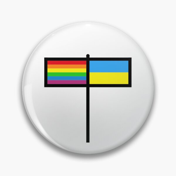 Item preview, Rainbow and Ukrainian Flag designed and sold by gayflaglover.