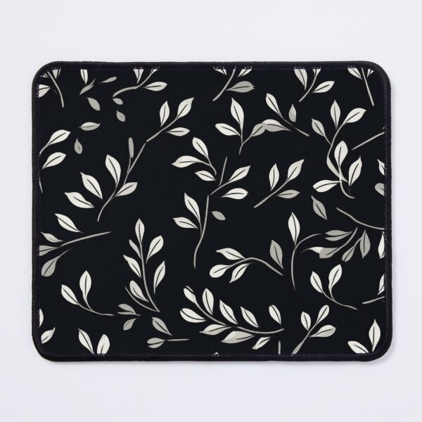 Item preview, Simple black and white leaves art pattern #5 designed and sold by imagenia.
