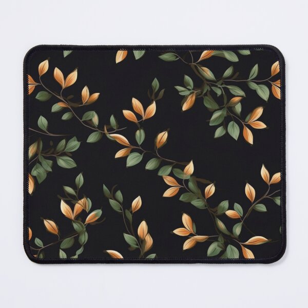 Item preview, Simple tree leaves pattern in black background #6 designed and sold by imagenia.