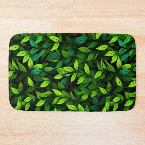 Item preview, Exotic green leaves art pattern designed and sold by imagenia.