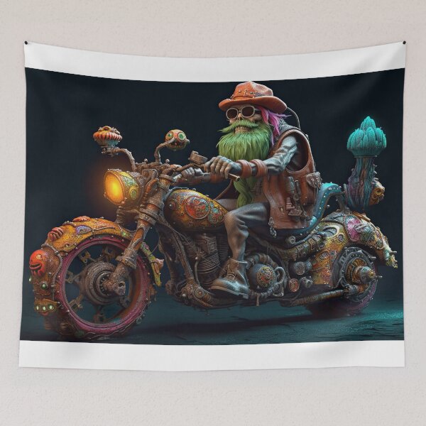 Item preview, Green Bearded Bad Ass Biker designed and sold by Diego Re.
