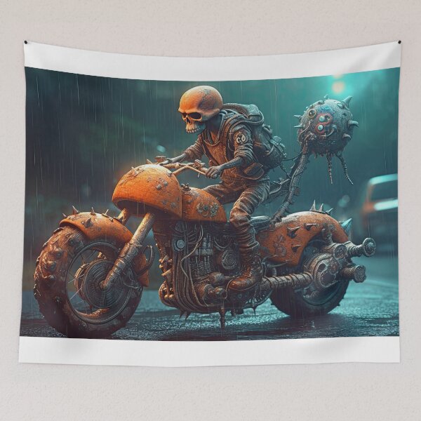 Item preview, Bad Ass Biker On His Orange Bike designed and sold by Diego Re.