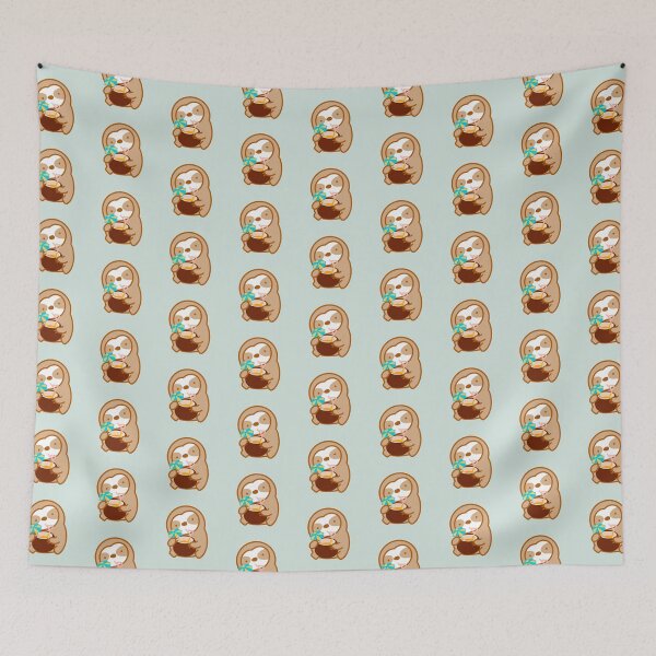 Item preview, Cute Summer Coconut Drink Sloth designed and sold by theslothinme.