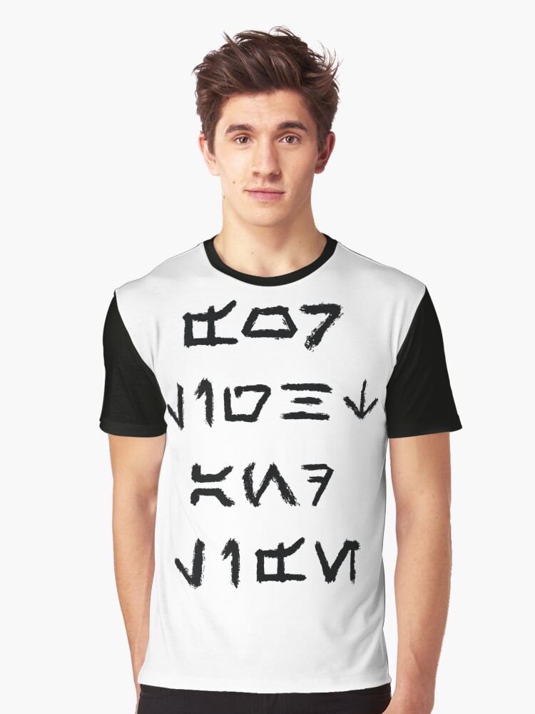 Imagen 1 de 5, Camiseta gráfica con la obra Por la luz y la vida (aurebesh), diseñada y vendida por AnAncientGinger.