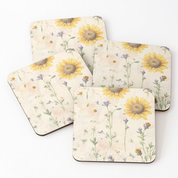 Item preview,  calendula, chamomile & lavander flowers pattern designed and sold by basitcv.
