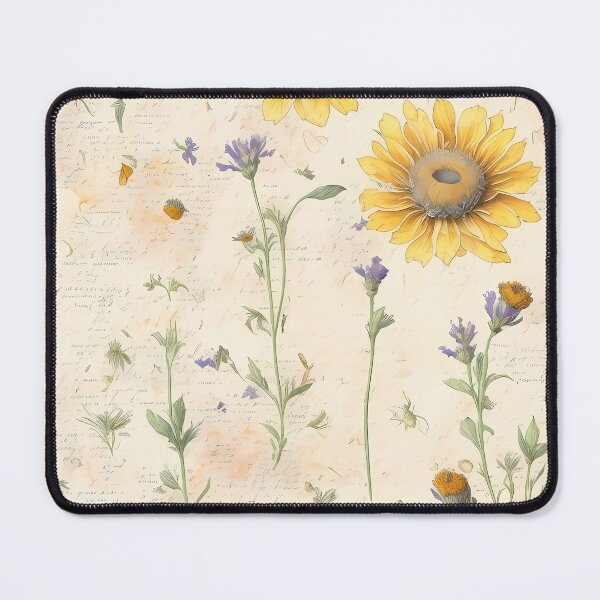 Item preview,  calendula, chamomile & lavander flowers pattern designed and sold by basitcv.