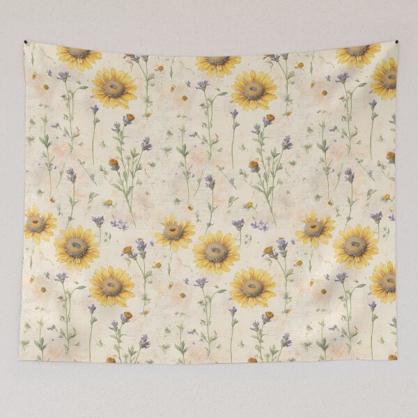 Item preview,  calendula, chamomile & lavander flowers pattern designed and sold by basitcv.