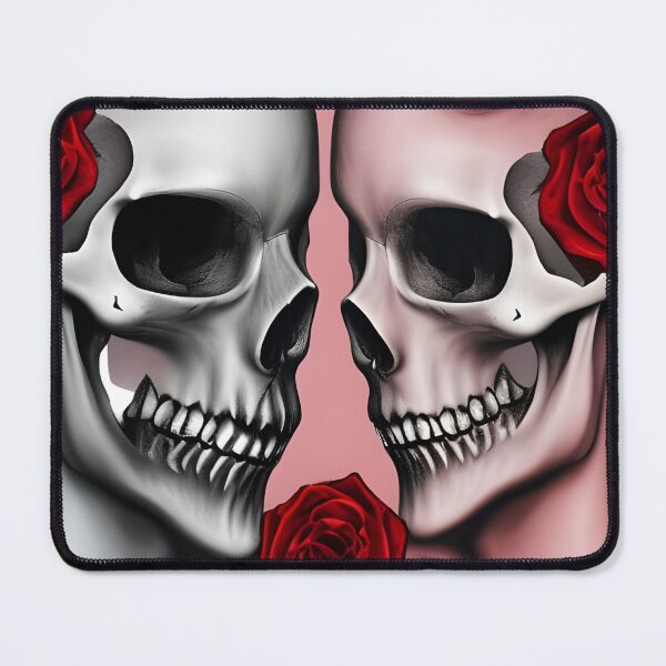 Item preview, Skeleton couple, gothic love with red roses designed and sold by GothicRubette.