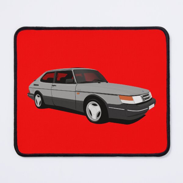 Item preview, Light gray SAAB 900 Turbo 16 Aero illustration designed and sold by knappidesign.