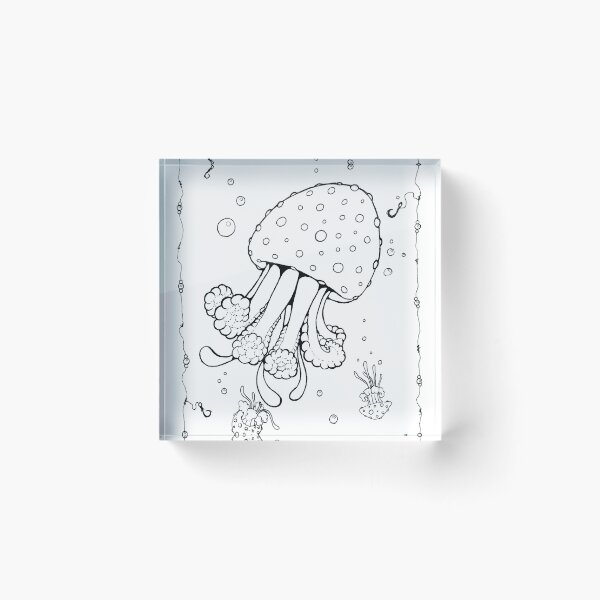 Item preview, Color your Spotted Jellyfish designed and sold by WhiteFoxAD.