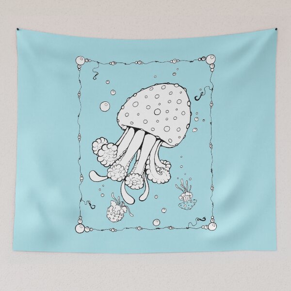 Item preview, Color your Spotted Jellyfish designed and sold by WhiteFoxAD.