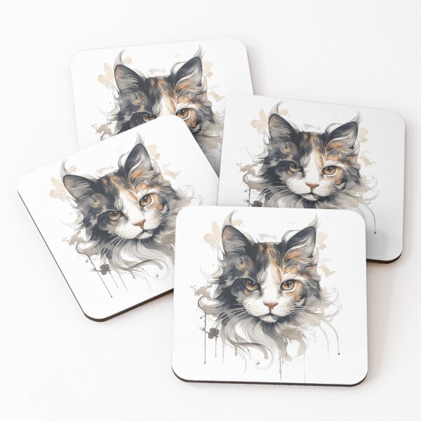 Item preview, Feline Flourish: Cat Calligraphy in Watercolor designed and sold by Blackstylez.