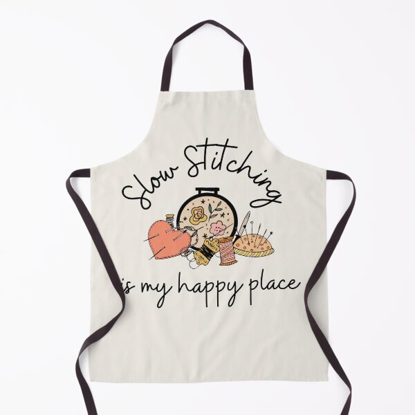 Item preview, Slow Stitching is my Happy Place - for light background designed and sold by aliveinmiddle.