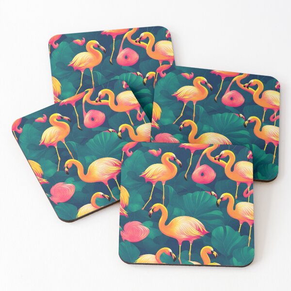 Item preview, Summer patterns with flamingos and pineapples designed and sold by Hot From Oven.
