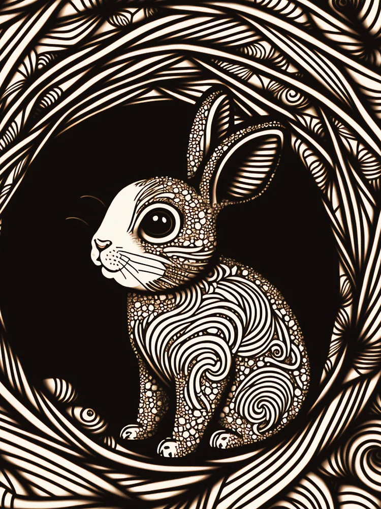 Thumbnail 4 of 4, iPhone Case, Psychedelic Rabbit designed and sold by ConnerCreations.