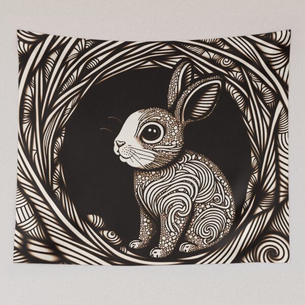 Item preview, Psychedelic Rabbit  designed and sold by ConnerCreations.
