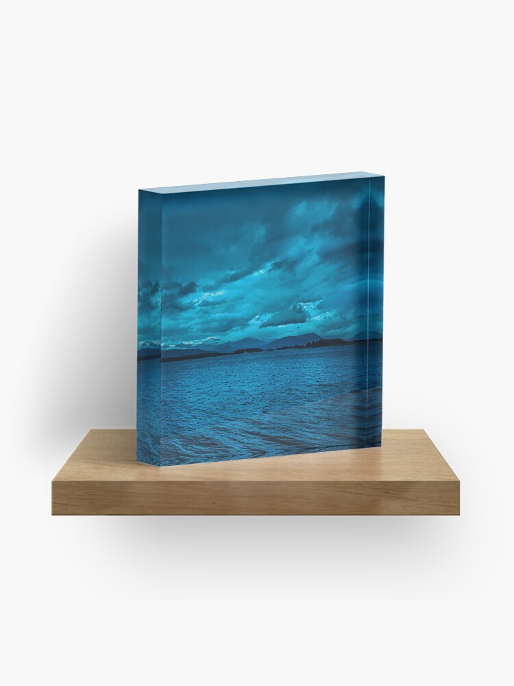 Thumbnail 1 of 5, Acrylic Block, Late-Night Seascape designed and sold by cokemann.