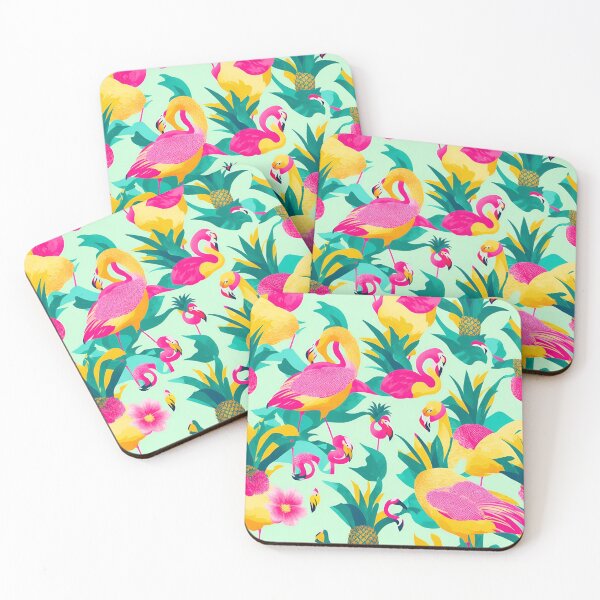 Item preview, Summer patterns with flamingos and pineapples designed and sold by Hot From Oven.