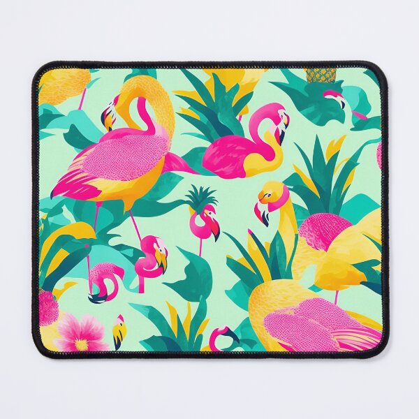 Item preview, Summer patterns with flamingos and pineapples designed and sold by Hot From Oven.