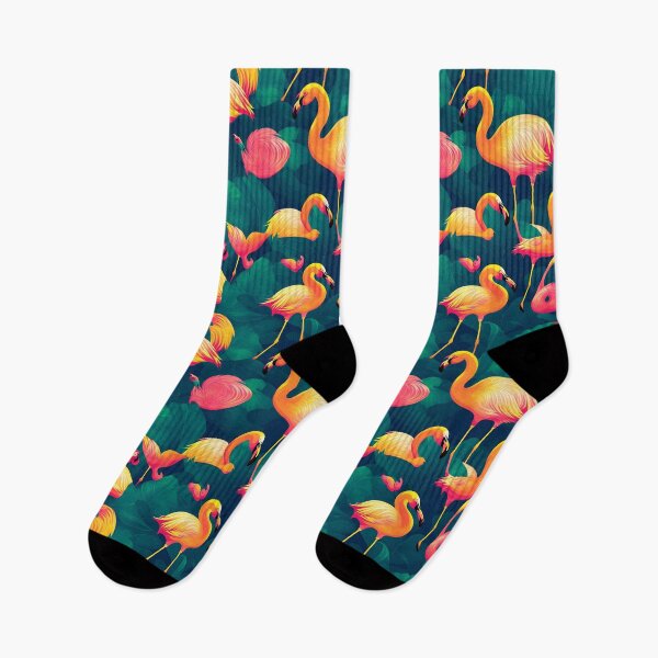 Item preview, Summer patterns with flamingos and pineapples designed and sold by Hot From Oven.