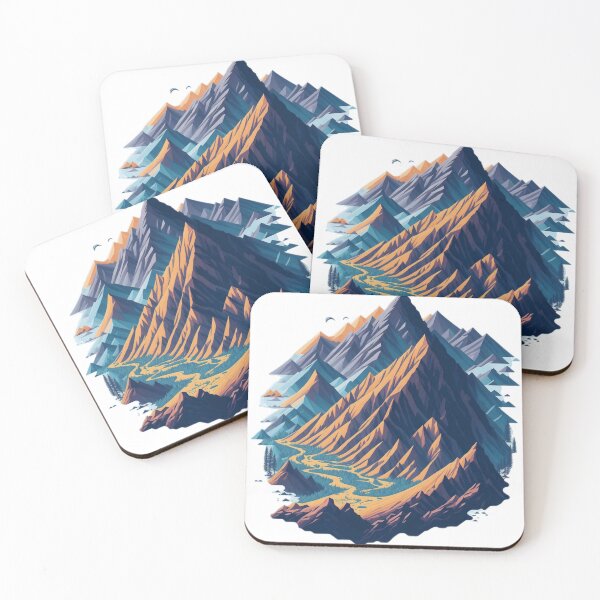 Item preview, Watercolour Wonder: Awe-Inspiring Mountain Landscape in Vibrant Hues designed and sold by RedArtG09.
