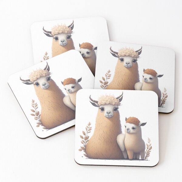 Item preview, Lovable Llama Love: A Delightful Mother and Baby Duo designed and sold by hudaG.