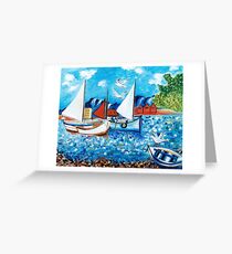 Sailboats Greeting Card